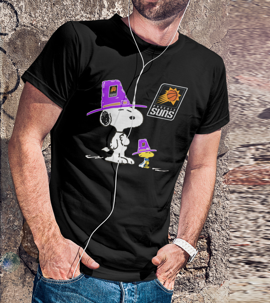 Phoenix Suns Snoopy Woodstock Pilgrim Hats T-Shirt