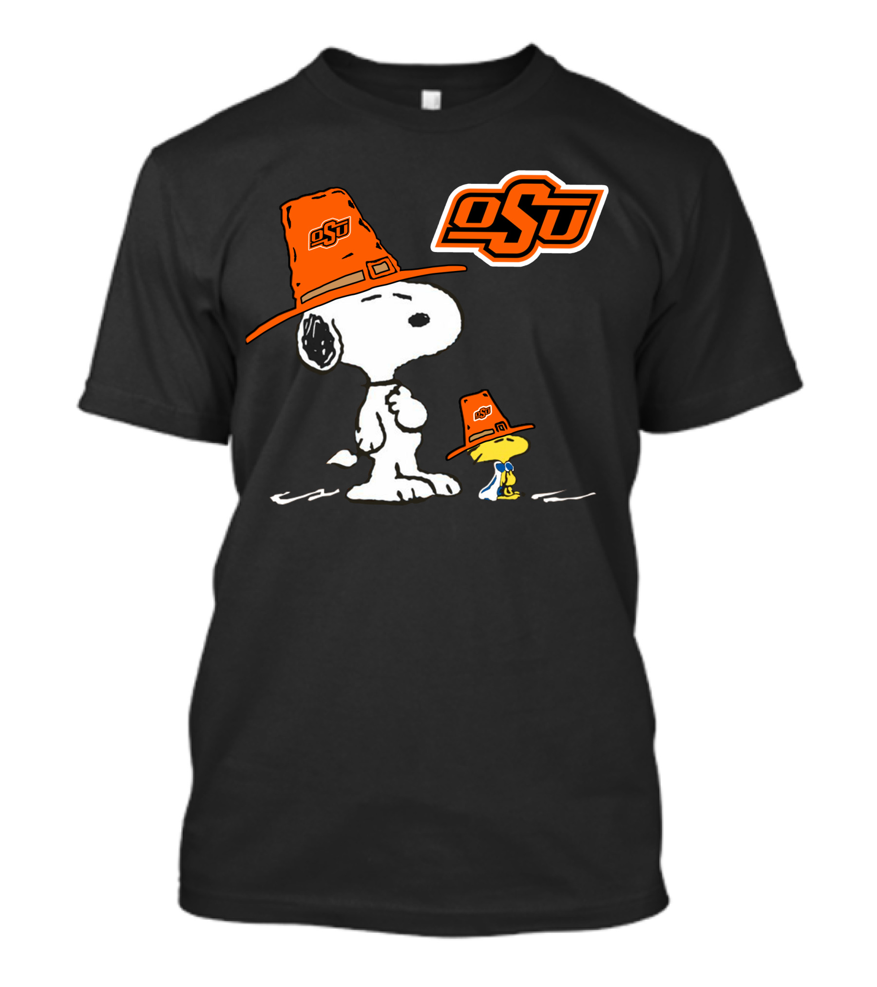 Oklahoma State Cowboys Snoopy OSU Hat Peanuts T-Shirt