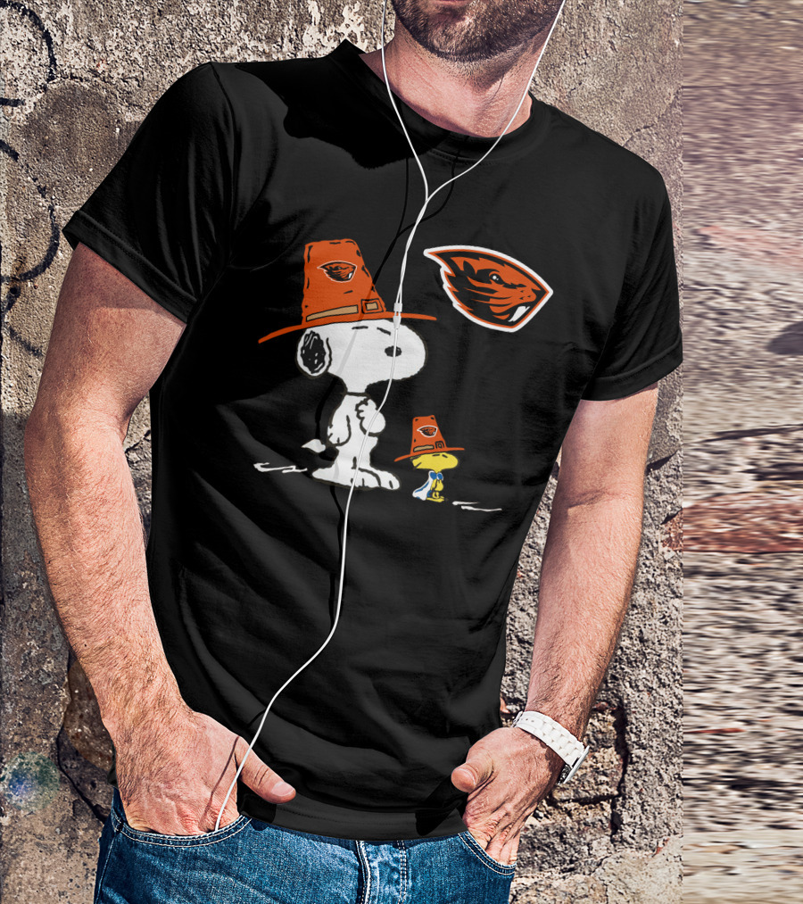 Oregon State Beavers Snoopy Woodstock T-Shirt