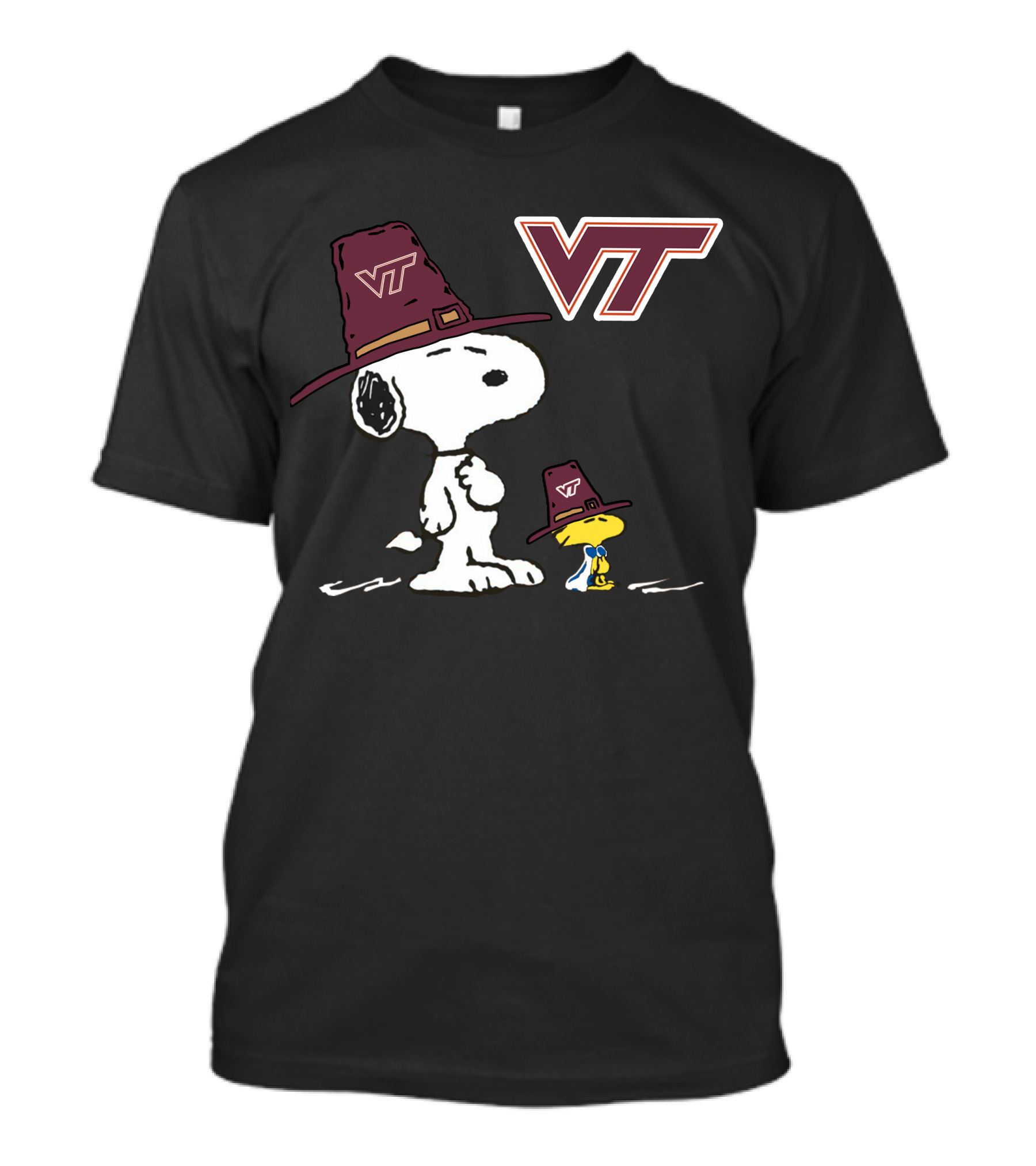 Virginia Tech Hokies VT Snoopy Woodstock T-Shirt