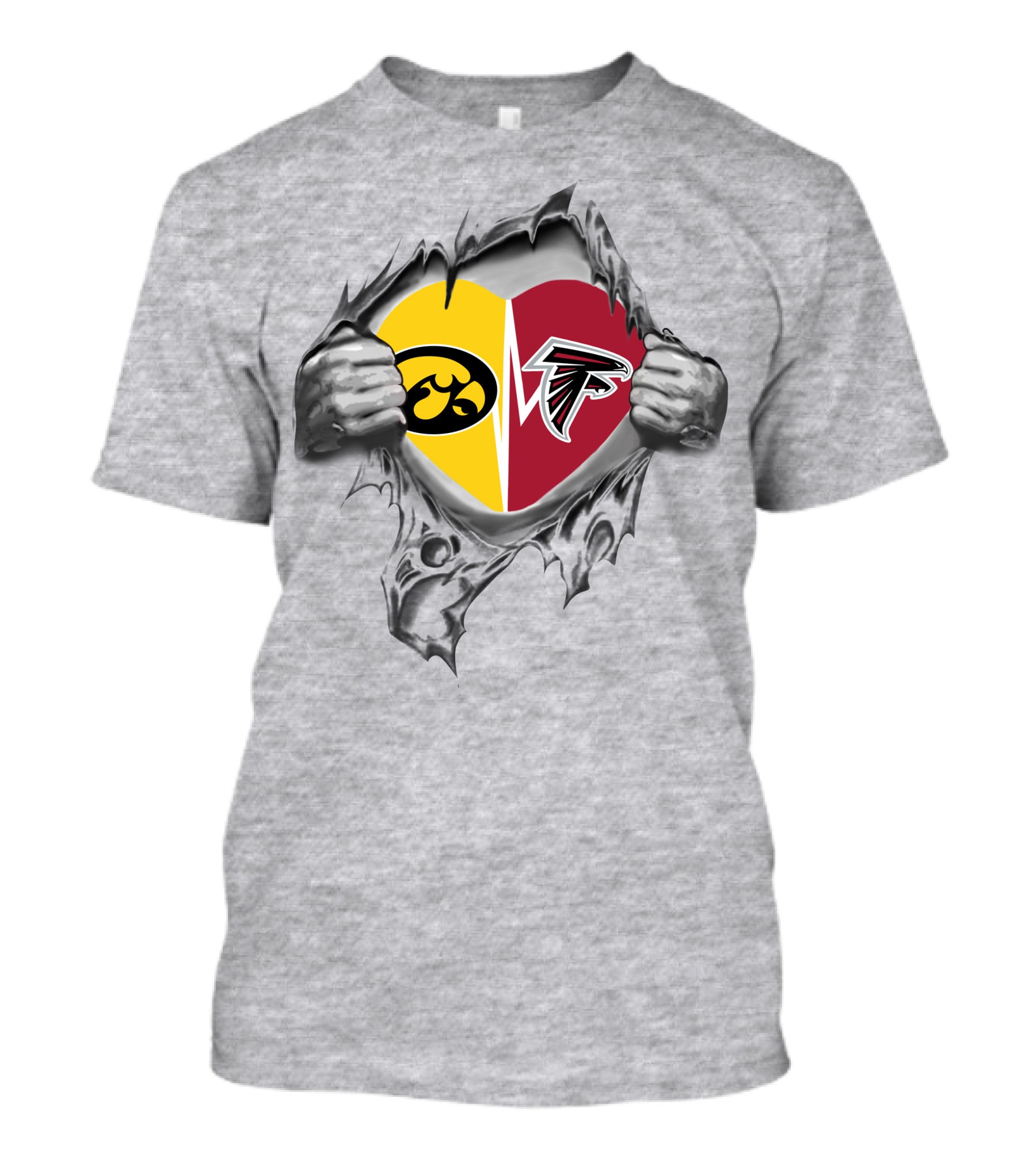 Iowa Hawkeyes Falcons Heart T-Shirt