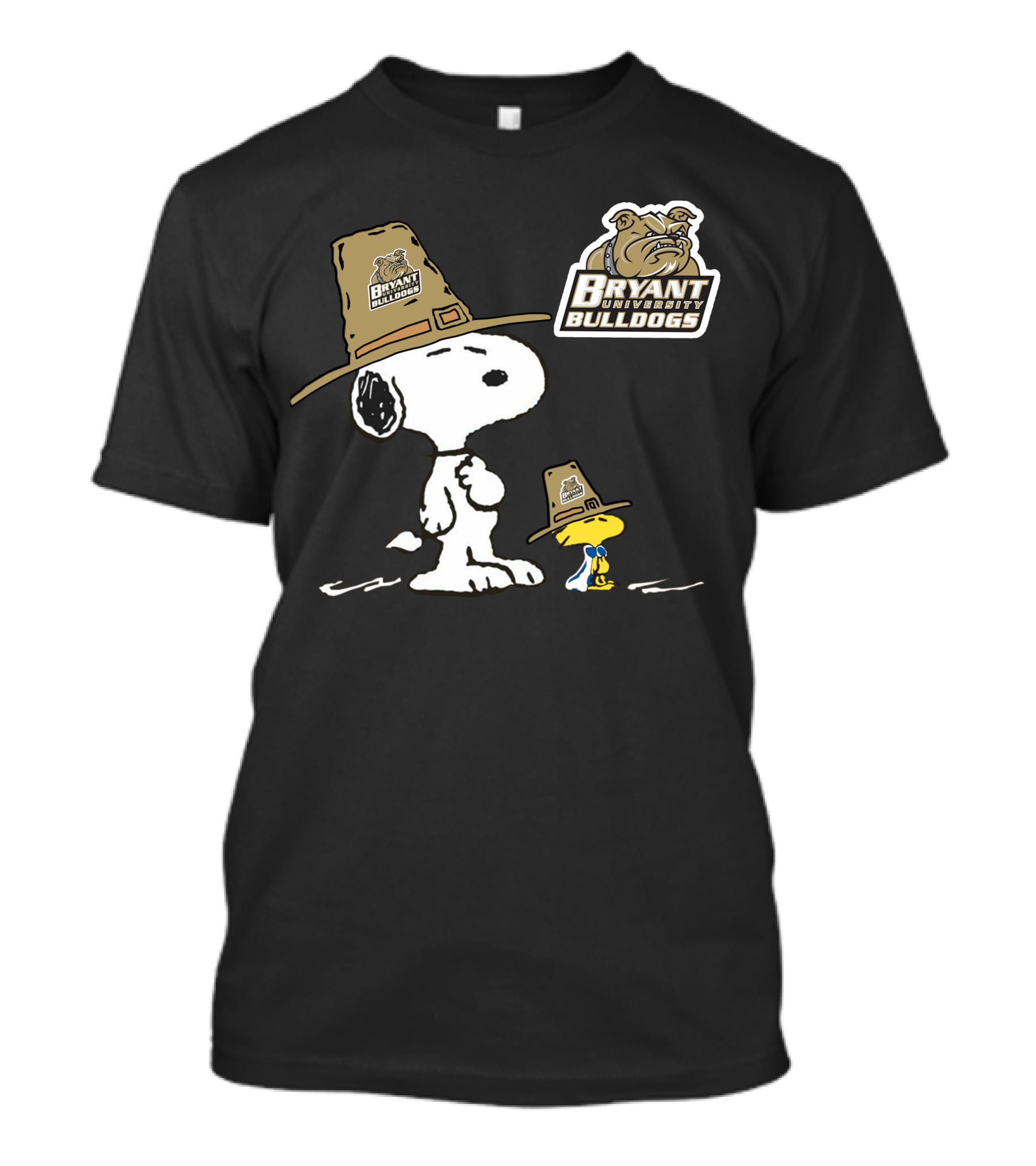 Bryant University Bulldogs Snoopy Woodstock T-Shirt