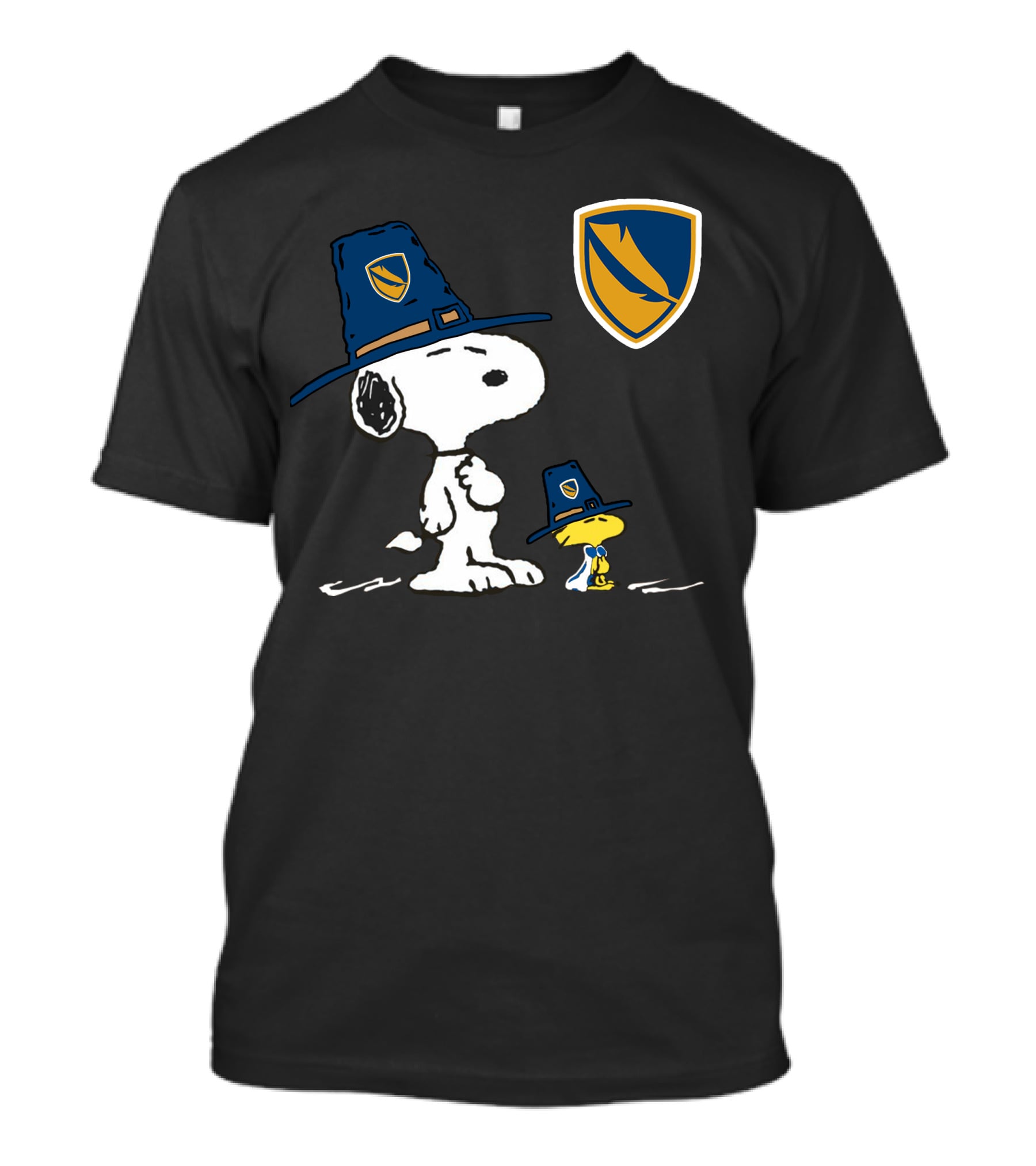 Coppin State Snoopy Woodstock Shield Hat T-Shirt