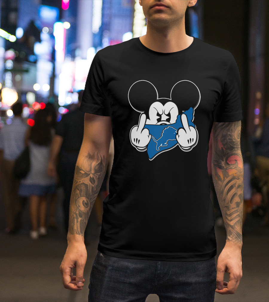 Mickey Mouse Detroit Lions Gesture T-Shirt