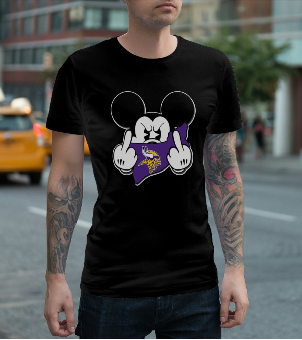 Mickey Mouse Minnesota Vikings Nfl Crossover T-Shirt