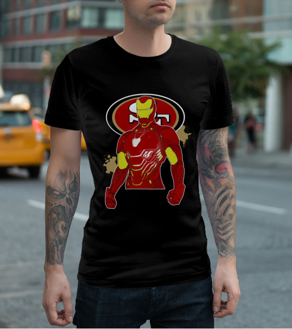 Iron Man And San Francisco 49ers Fusion T-Shirt