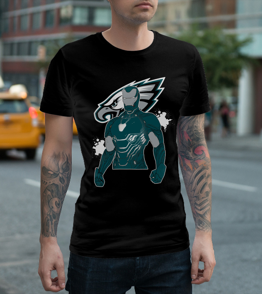 Iron Man And Philadelphia Eagles Fusion T-Shirt