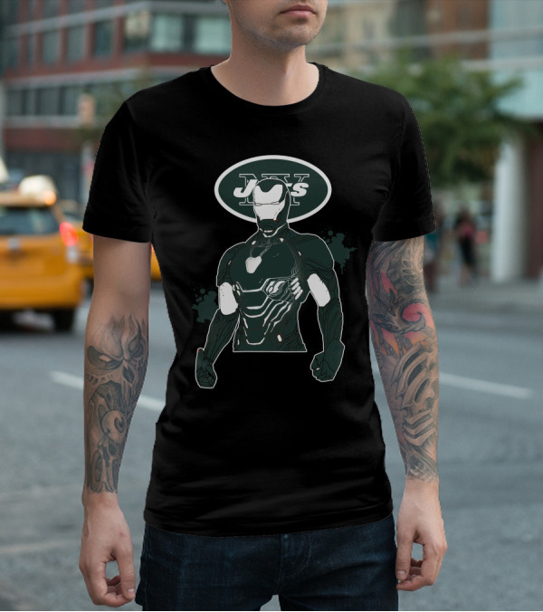 Iron Man New York Jets Mashup T-Shirt