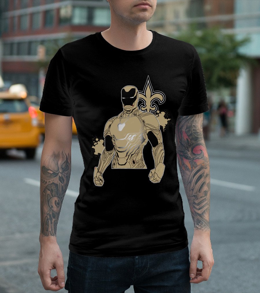 Iron Man New Orleans Saints Crossover T-Shirt