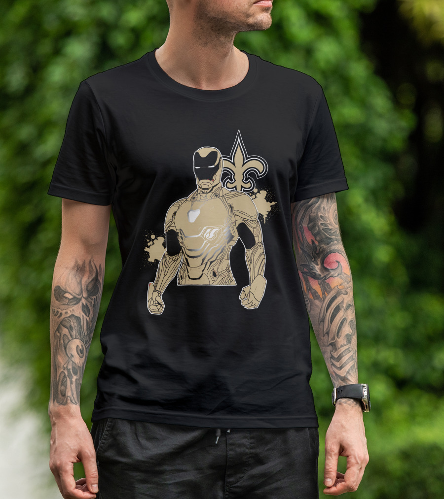 Iron Man New Orleans Saints Crossover T-Shirt