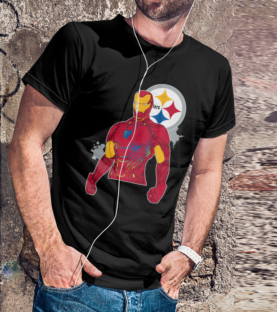 Iron Man With Steelers T-Shirt
