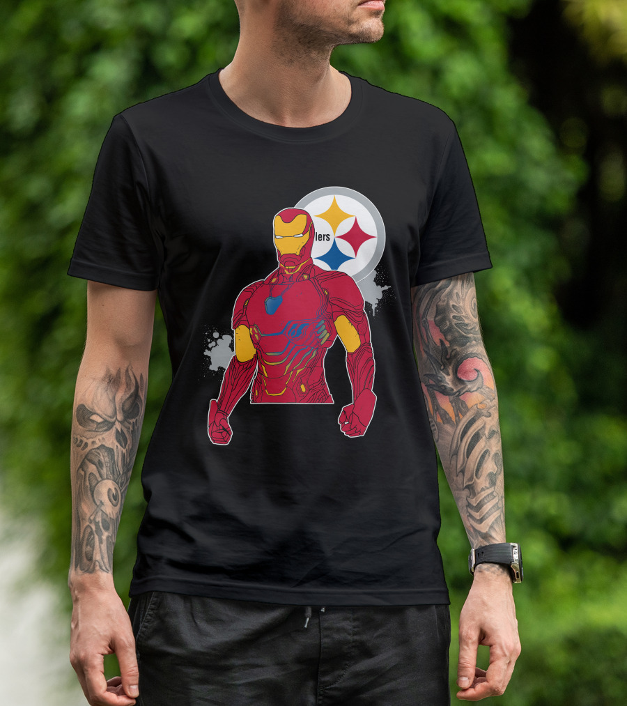 Iron Man With Steelers T-Shirt