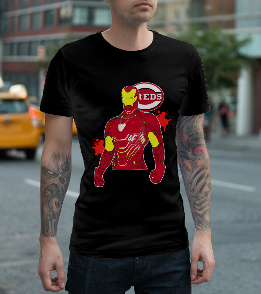 Iron Man Cincinnati Reds Collaboration T-Shirt