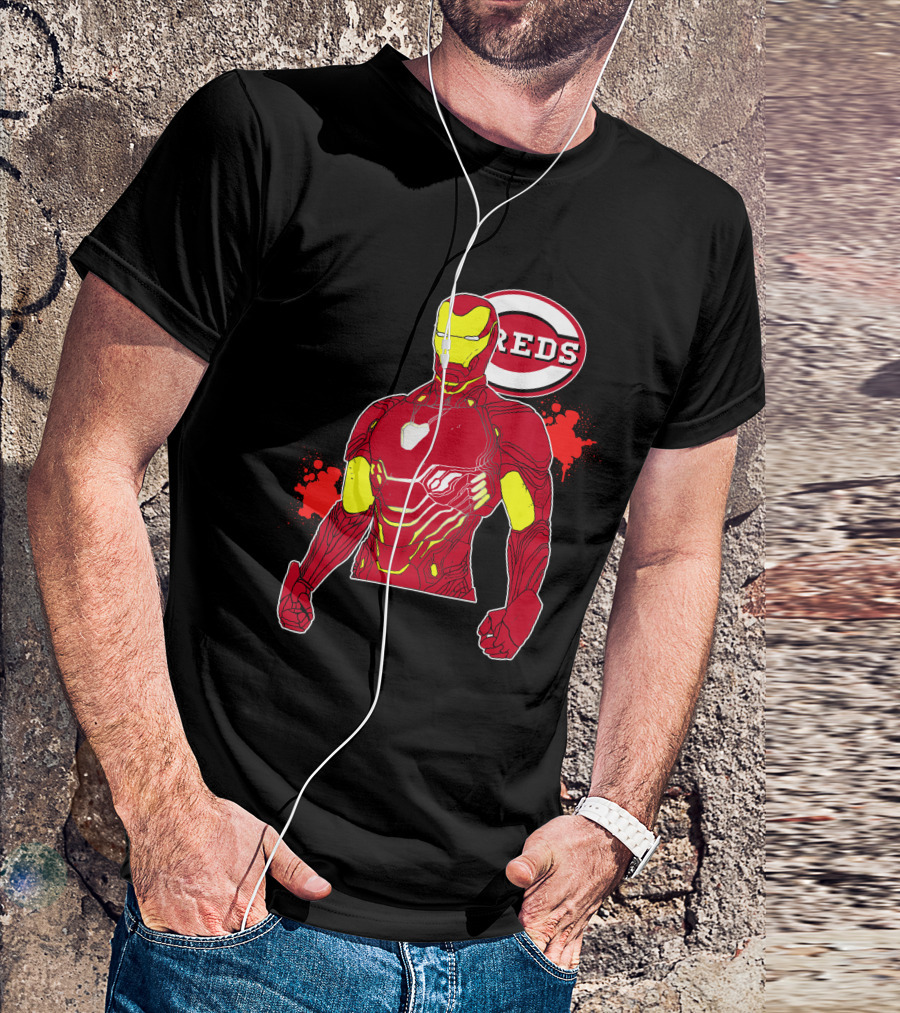 Iron Man Cincinnati Reds Collaboration T-Shirt
