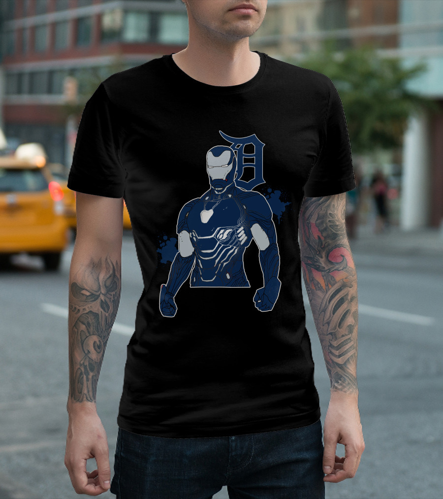 Iron Man Detroit Tigers Crossover With Iconic D T-Shirt