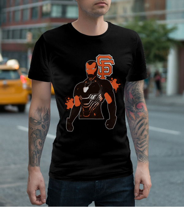 Iron Man San Francisco Giants Fan Crossover T-Shirt