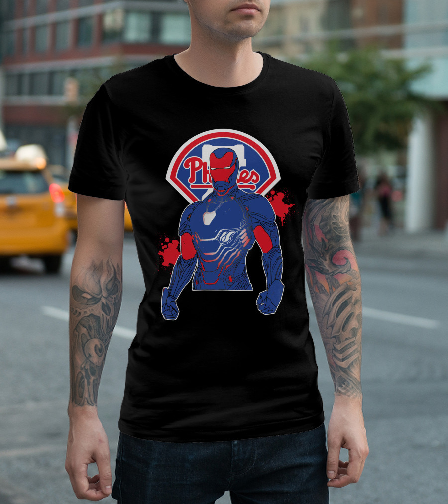 Iron Man Phillies Philadelphia Collaboration T-Shirt