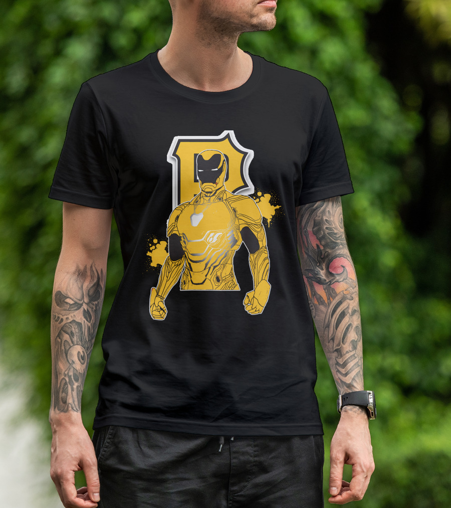 Iron Man Pittsburgh Pirates Collaborative Marvel Sports T-Shirt