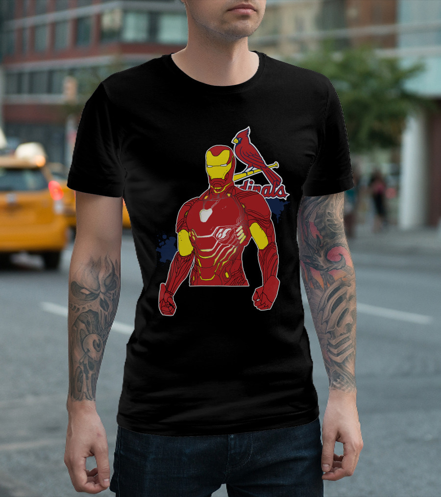 Iron Man St Louis Cardinals Crossover T-Shirt