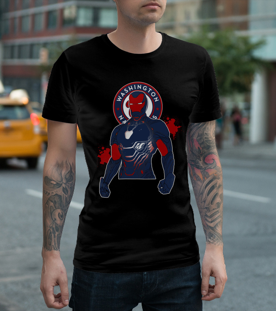 Iron Man Washington Nationals Crossover T-Shirt