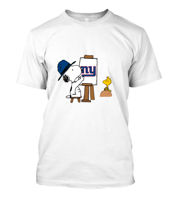 New York Giants Snoopy Painting Woodstock T-Shirt
