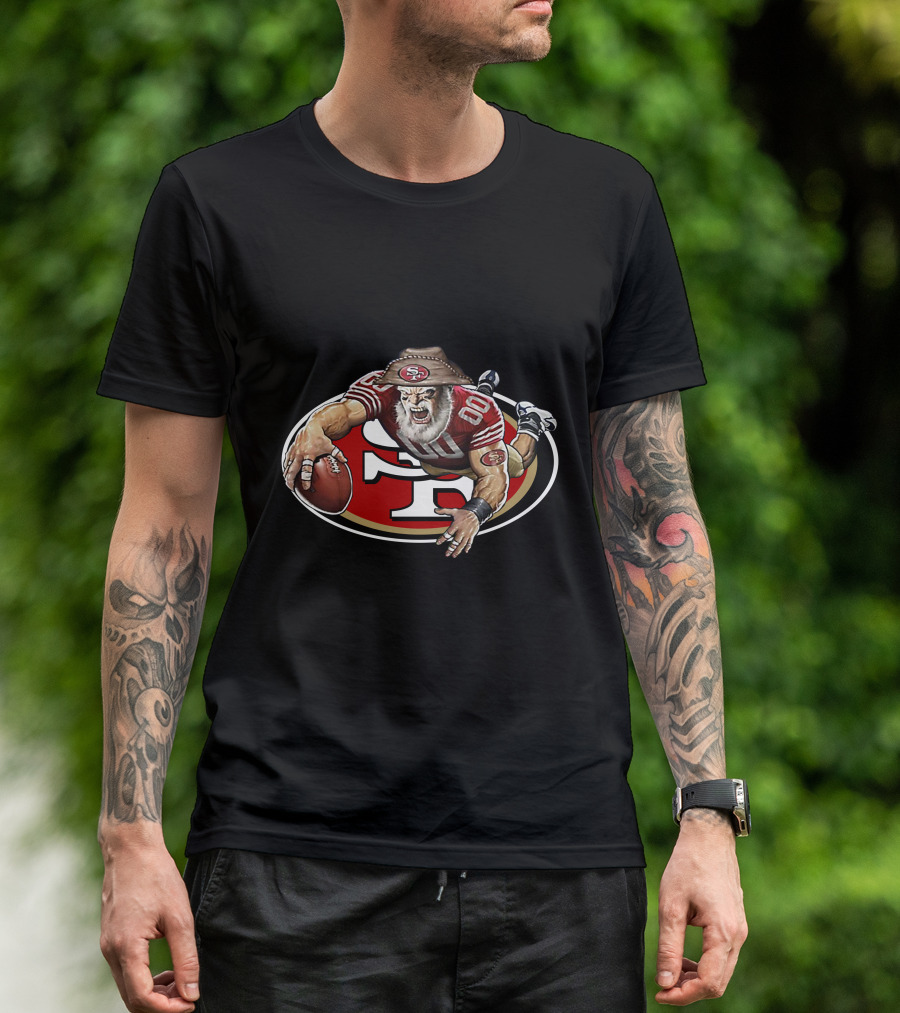 San Francisco 49ers Wild Cowboy Mascot Rugby Football T-Shirt