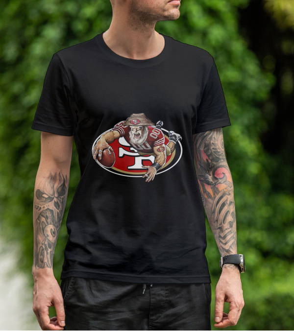 San Francisco 49ers Wild Cowboy Mascot Rugby Football T-Shirt