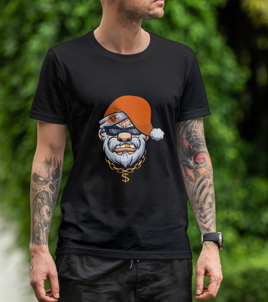 Bears Santa Gangster Style With Gold Chain And Sunglasses T-Shirt