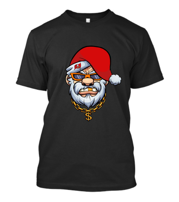 Buccaneers Santa With Gangster Chain And Sunglasses T-Shirt