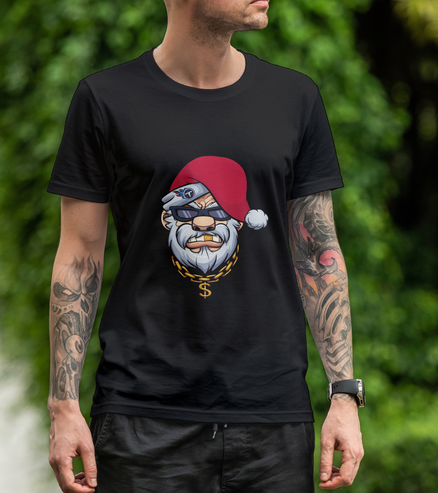 Titans Gangster Santa With Chain And Shades T-Shirt