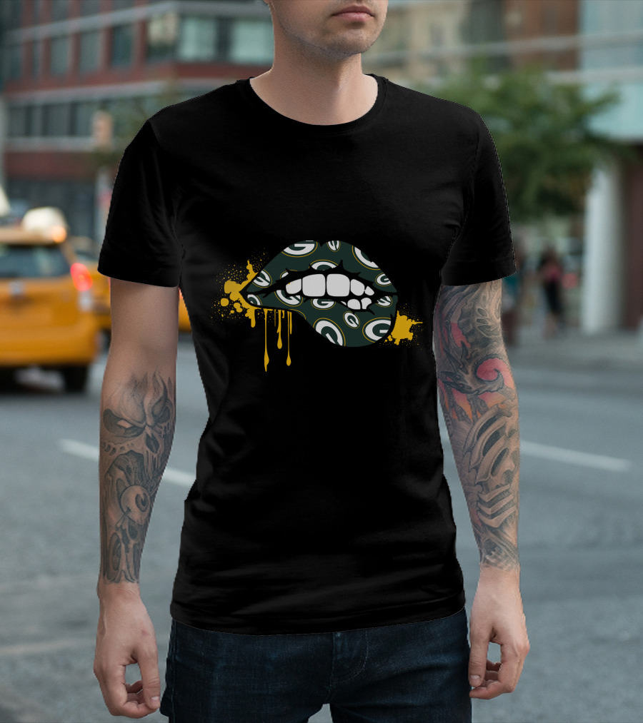 Dripping Lips Green Bay Packers T-Shirt