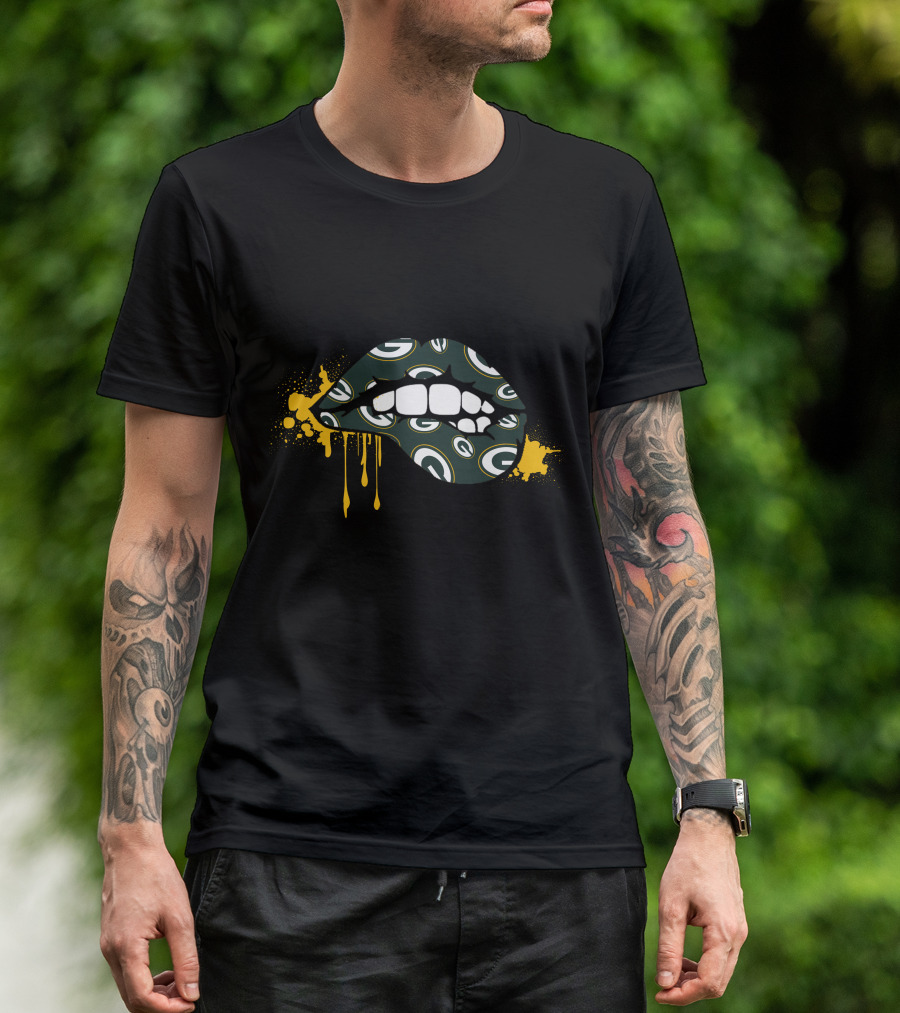Dripping Lips Green Bay Packers T-Shirt