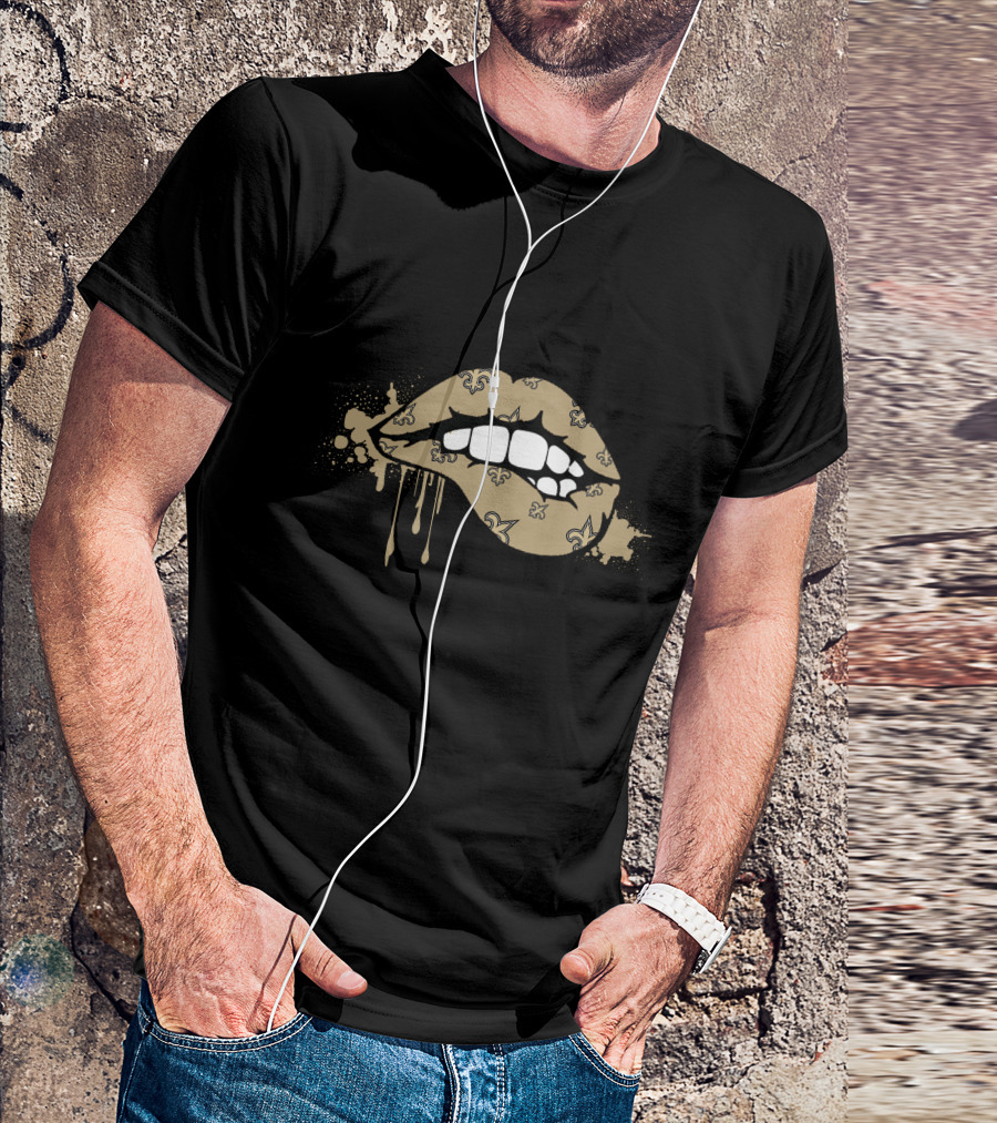 Dripping Lips Fleur-De-Lis Saints T-Shirt
