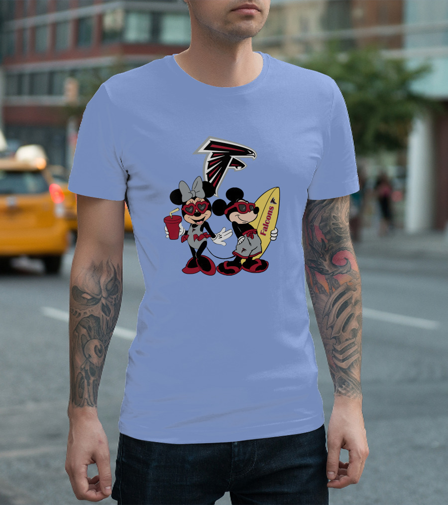 Falcons Mickey And Minnie Vacation Fun T-Shirt