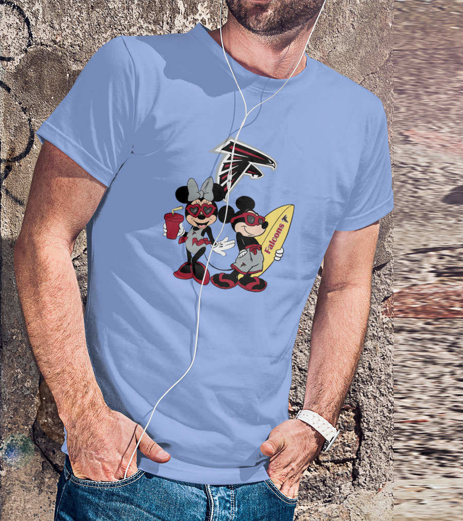 Falcons Mickey And Minnie Vacation Fun T-Shirt