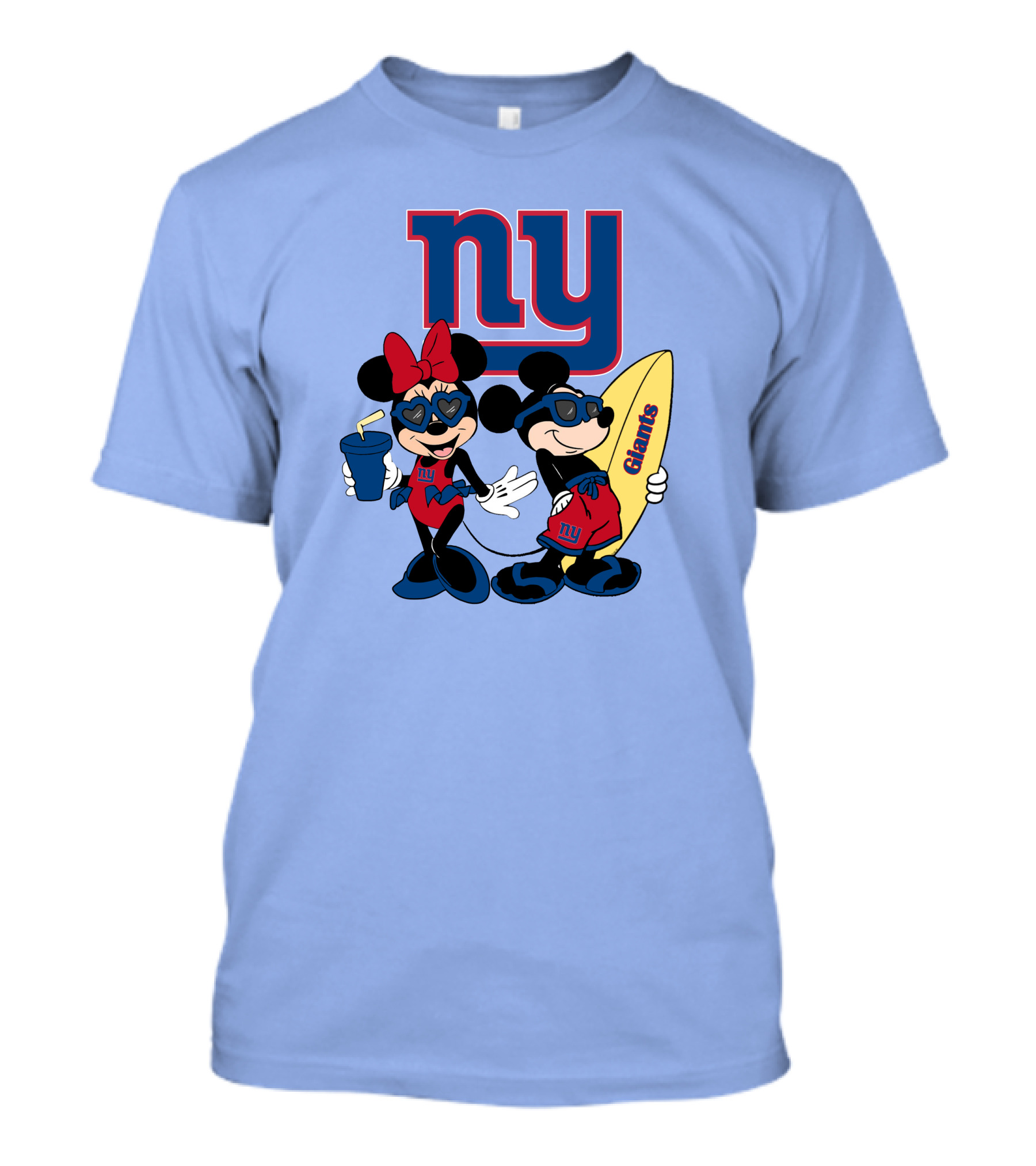 Ny Giants Vacation Mickey Minnie T-Shirt