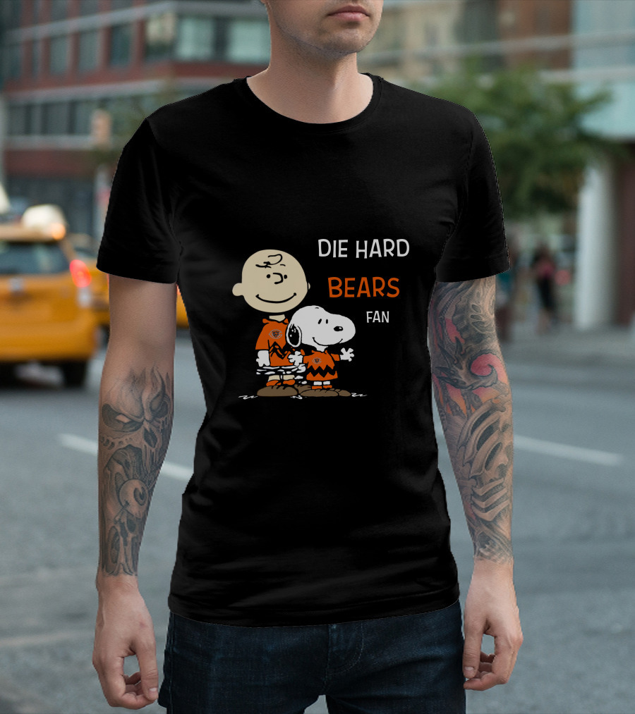 Die Hard Bears Fan Snoopy And Charlie Brown T-Shirt