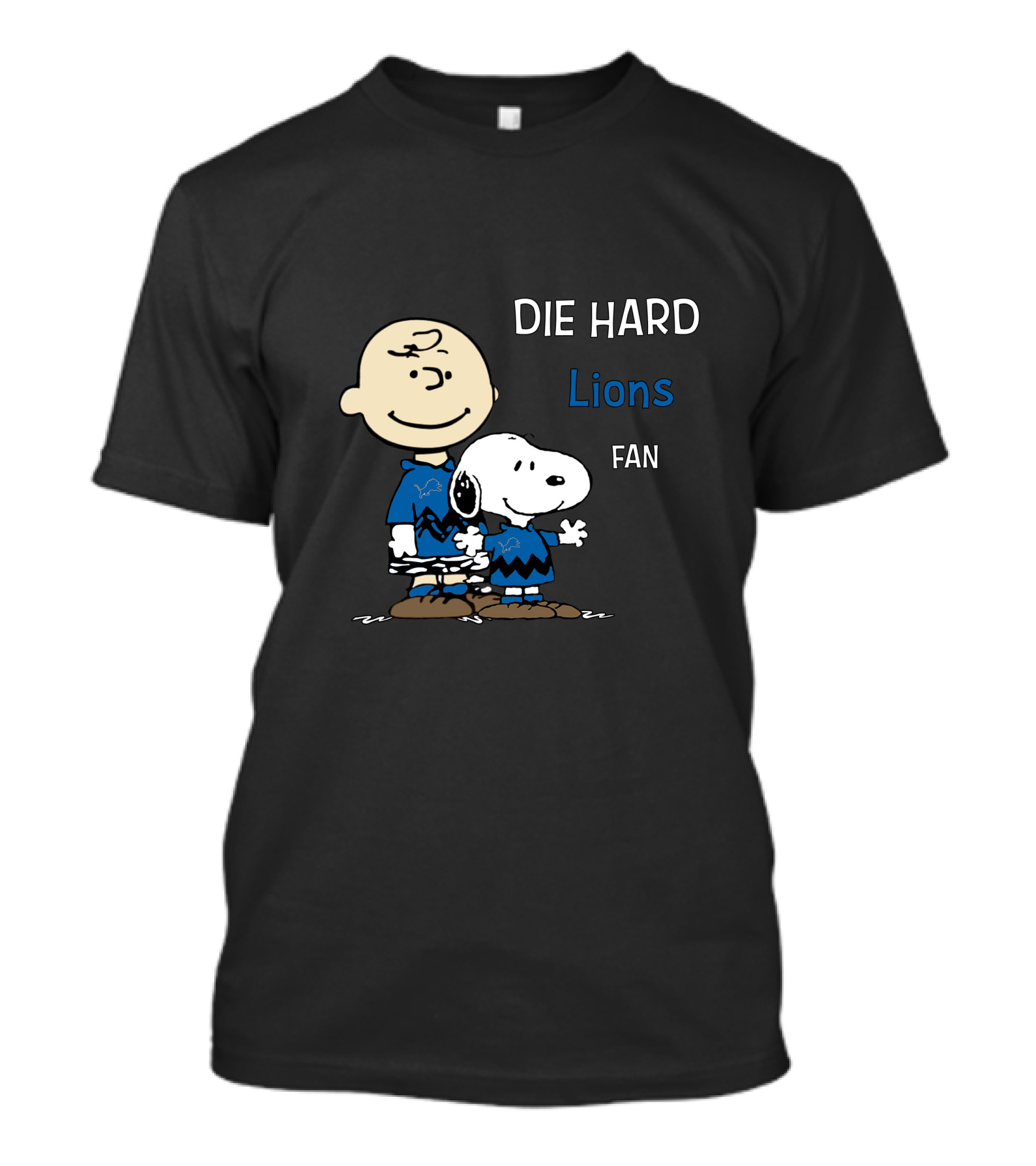 DIE HARD Lions FAN Snoopy Charlie Brown T-Shirt