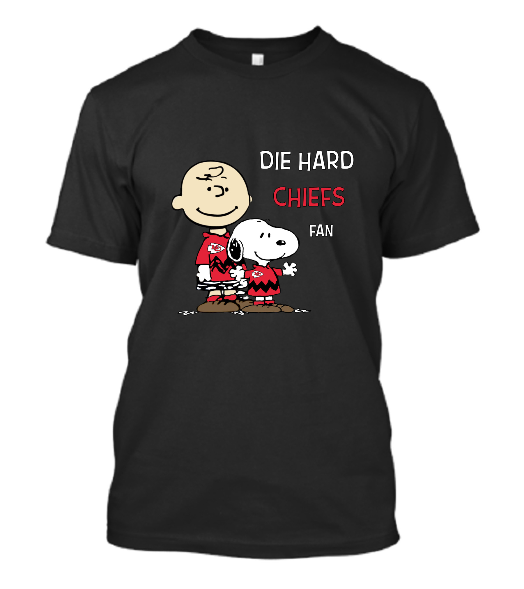 Die Hard Chiefs Fan Snoopy And Charlie Brown Kansas City Chiefs T-Shirt