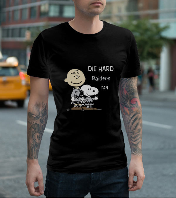 Die Hard Raiders Fan Snoopy And Charlie Brown T-Shirt