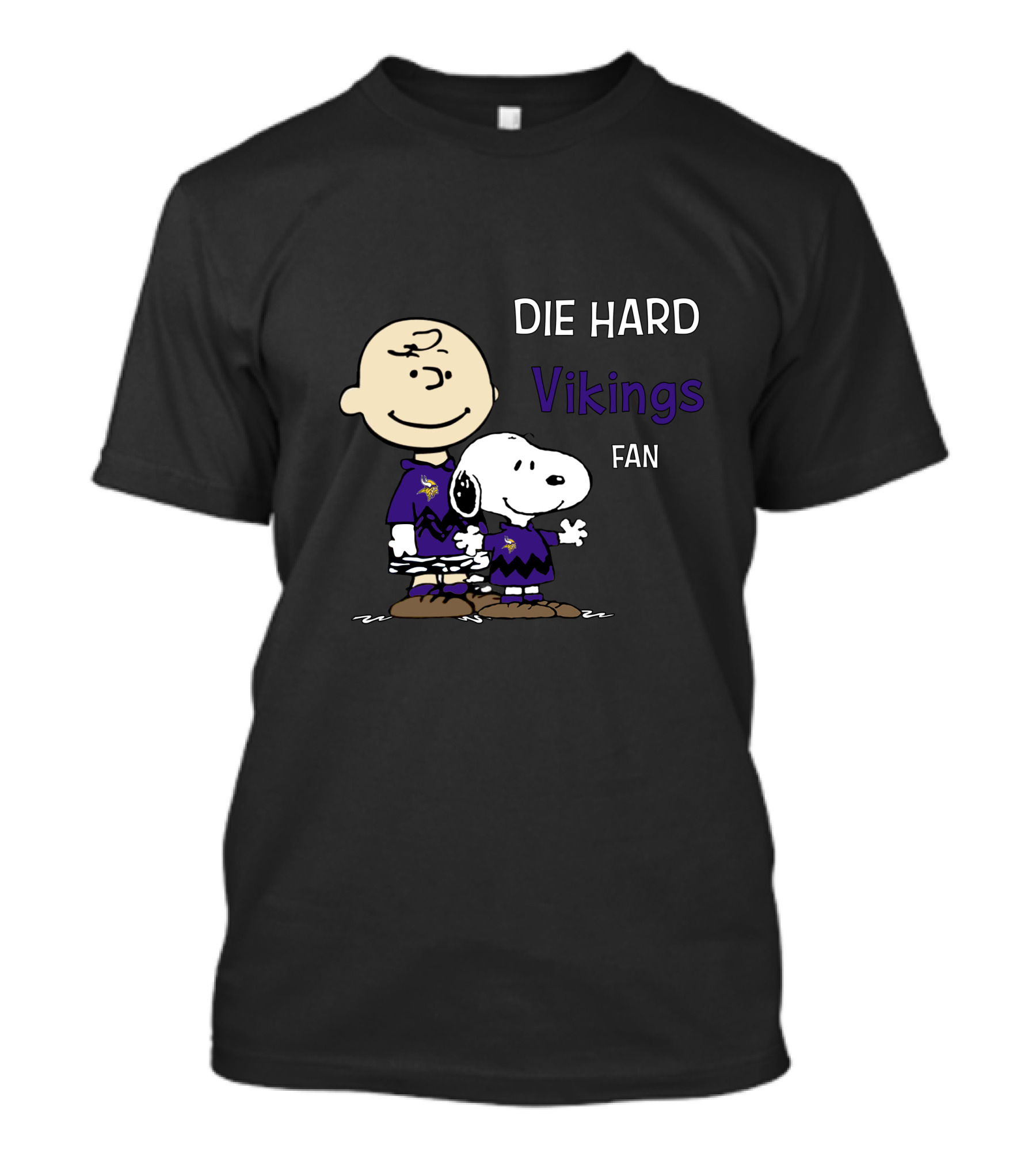 Die Hard Vikings Fan Snoopy And Charlie Brown T-Shirt