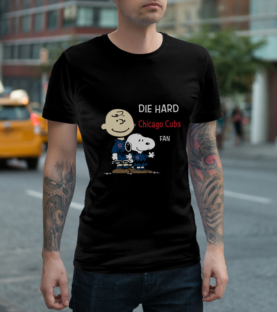Die Hard Chicago Cubs Fan Snoopy Charlie Brown T-Shirt
