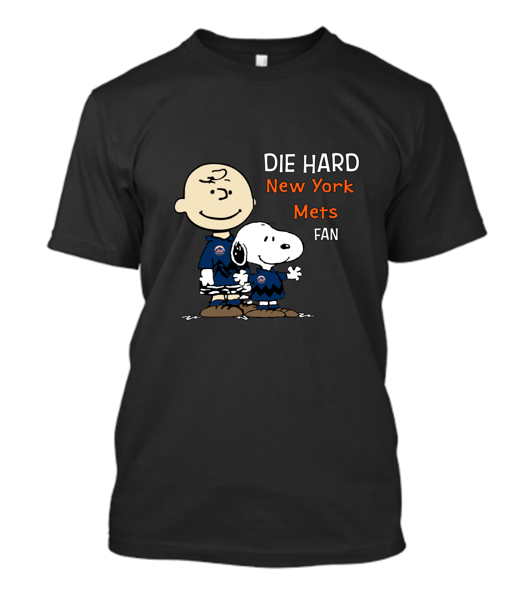 Charlie Brown Snoopy Die Hard New York Mets Fan T-Shirt