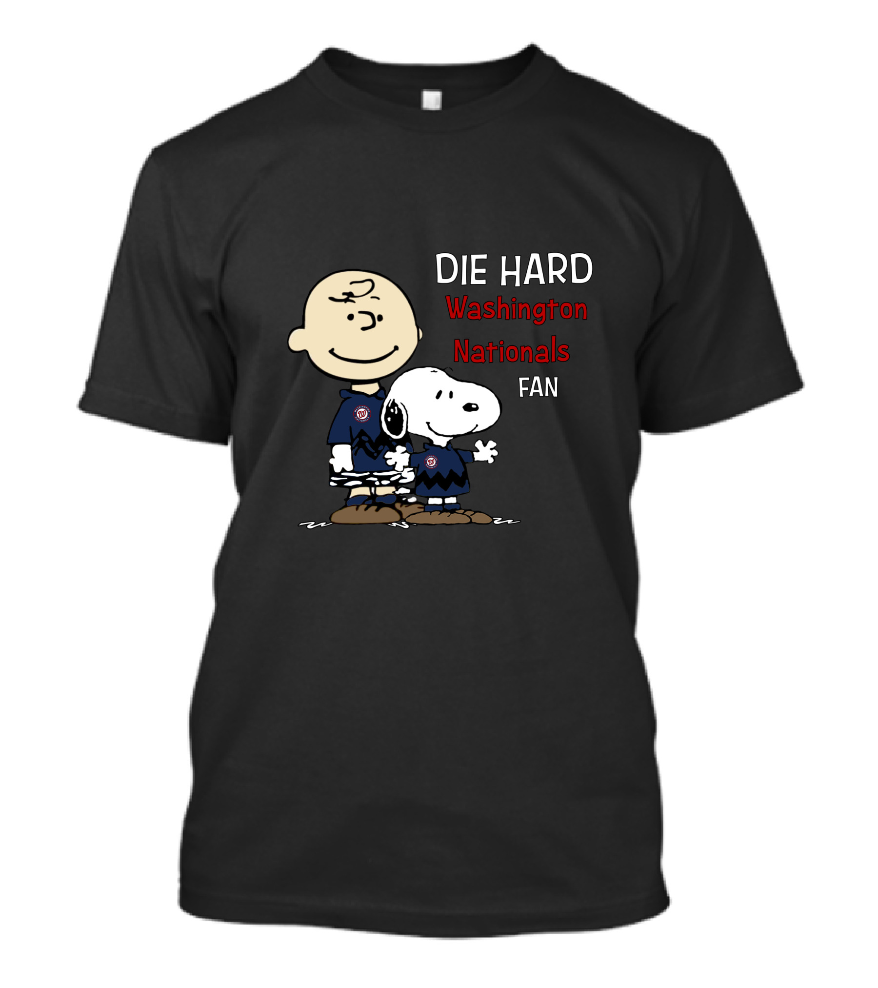 Die Hard Washington Nationals Fan Snoopy And Charlie Brown T-Shirt