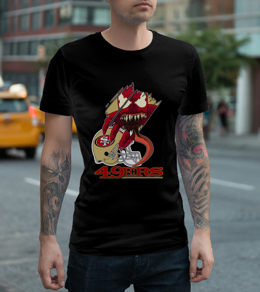 49ers Venomous Creature With San Francisco Helmet T-Shirt