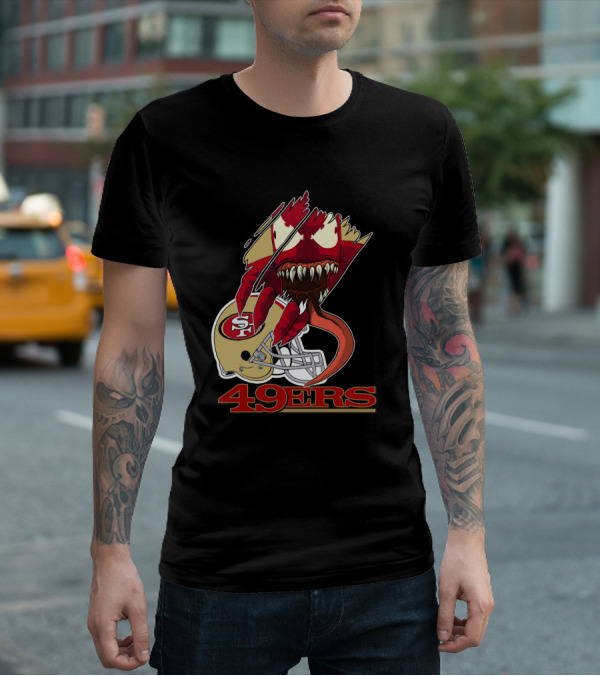49ers Venomous Creature With San Francisco Helmet T-Shirt