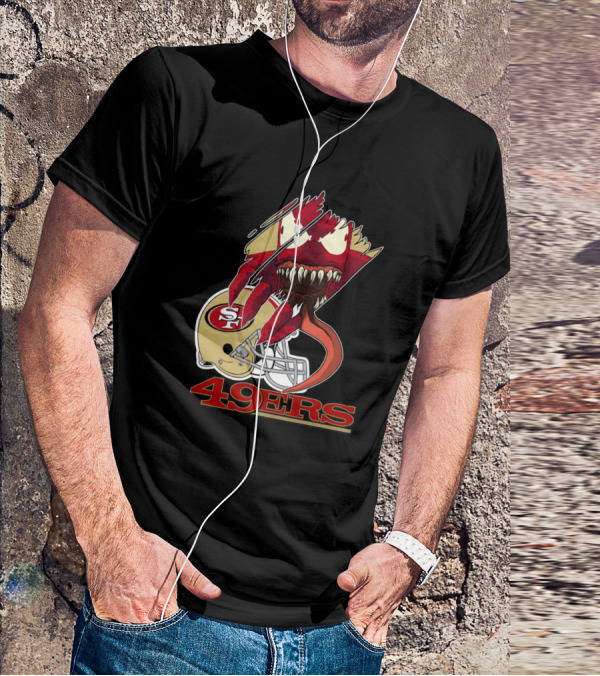 49ers Venomous Creature With San Francisco Helmet T-Shirt