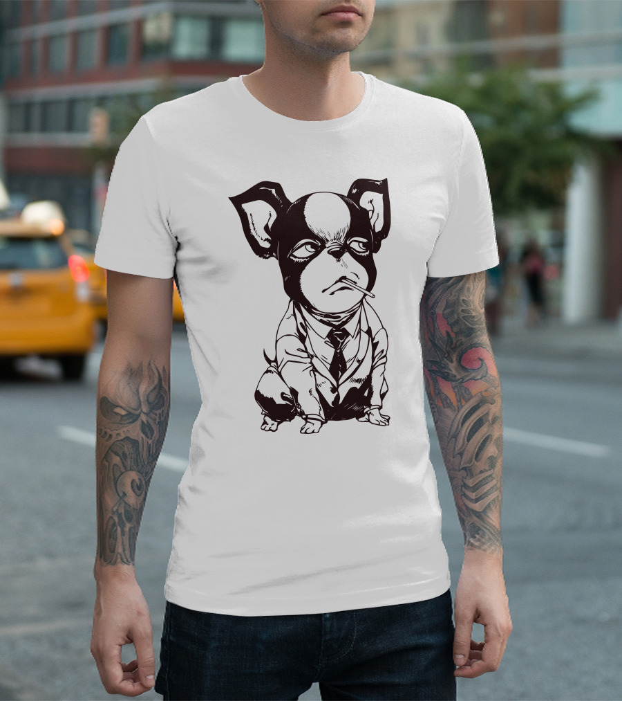 Iggy Jojo Bizarre Adventure Manga Character Dog in Suit T-Shirt