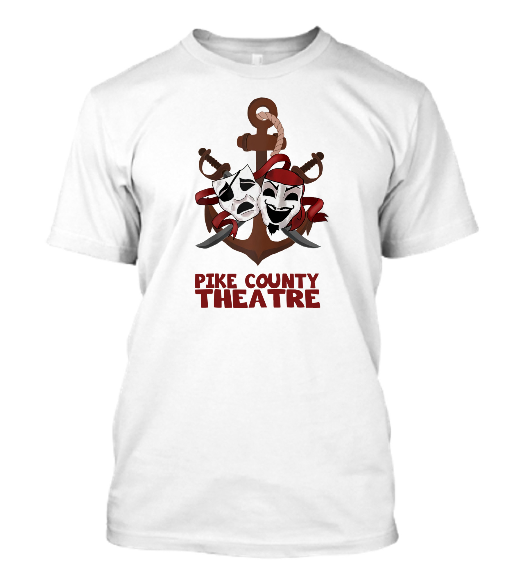 Pike County Theatre Anchor Drama Masks T-Shirt