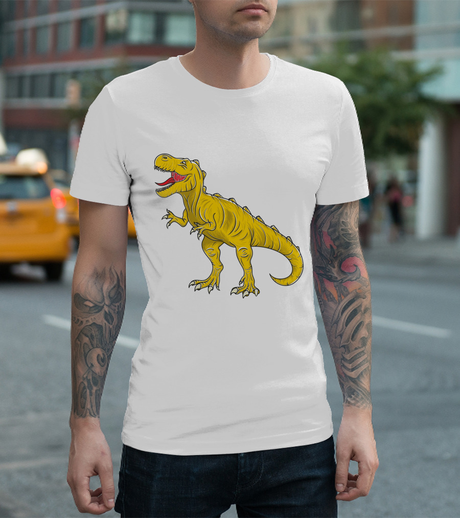 Yellow Dinosaur Tyrannosaurus Rex T-Shirt